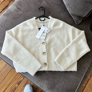 BRAND NEW Cream color Zara Cardigan Size S!